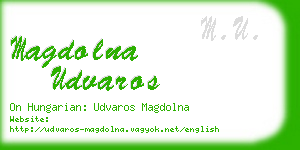 magdolna udvaros business card